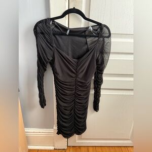 Ruched Long Sleeve Dress